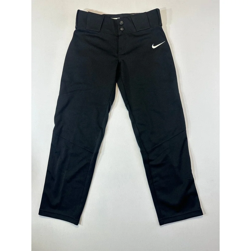 Nike Vapor Pro Boys Baseball Pants Black Full Length 747237-010 Youth Small NWT